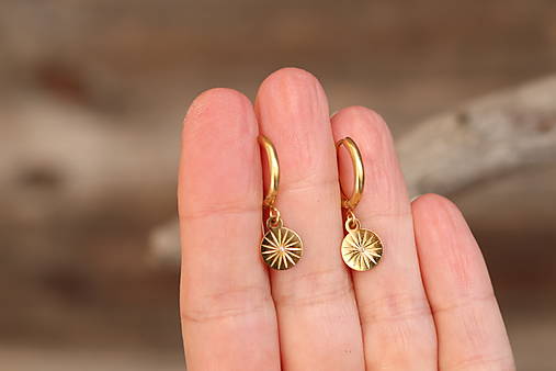 Náušnice kruhy - medailón