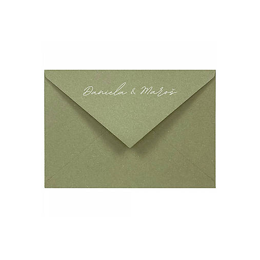 Papiernictvo - Zelená obálka s menami Olive - 18245086_