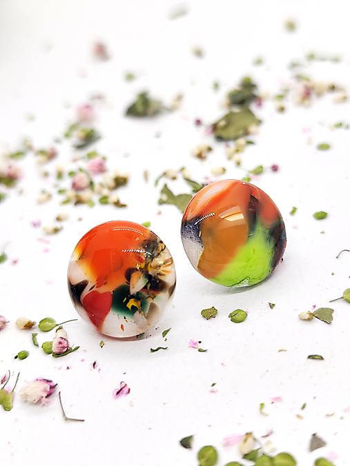 Jedinečné sklenené náušnice "ANITA"  – malé umelecké dielo