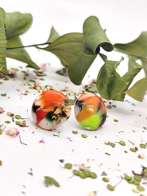 Jedinečné sklenené náušnice "ANITA"  – malé umelecké dielo