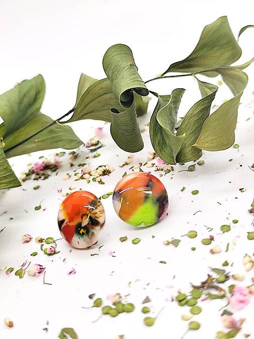 Jedinečné sklenené náušnice "ANITA"  – malé umelecké dielo