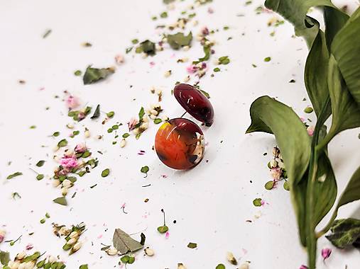 Jedinečné sklenené náušnice "LEA"  – malé umelecké dielo