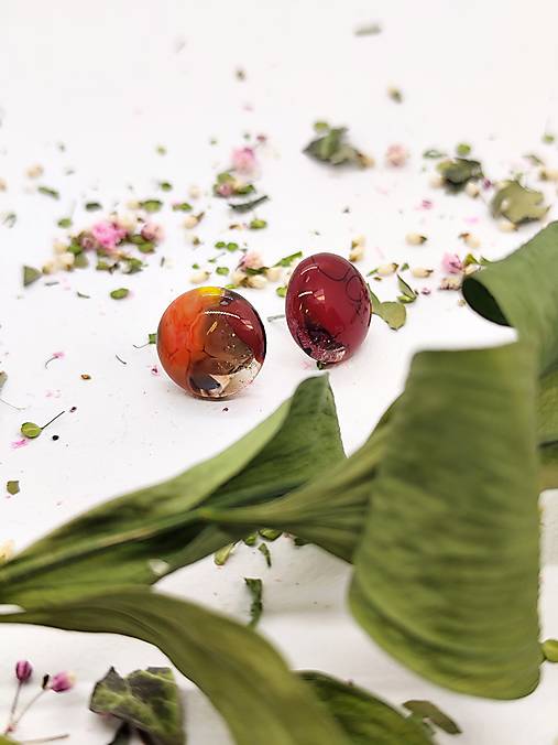 Jedinečné sklenené náušnice "LEA"  – malé umelecké dielo