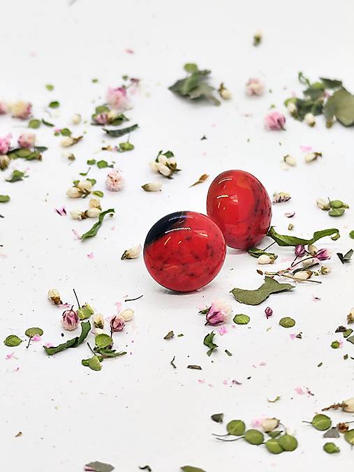 Jedinečné sklenené náušnice "SARAH"  – malé umelecké dielo