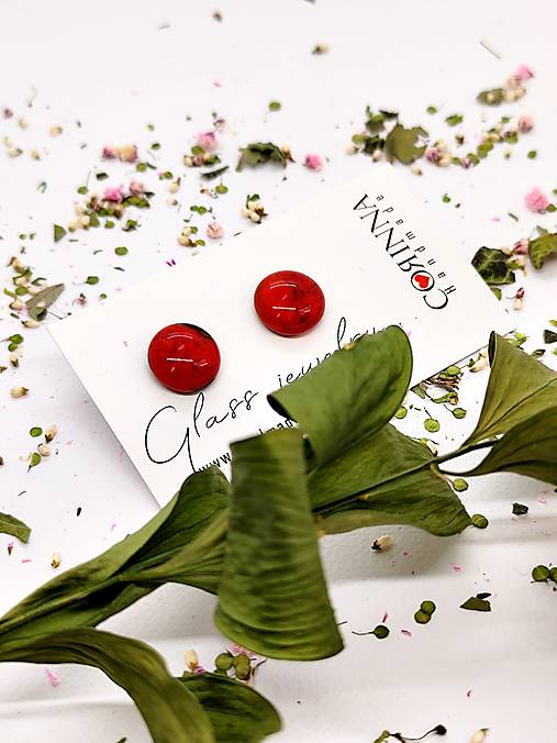 Jedinečné sklenené náušnice "SARAH"  – malé umelecké dielo