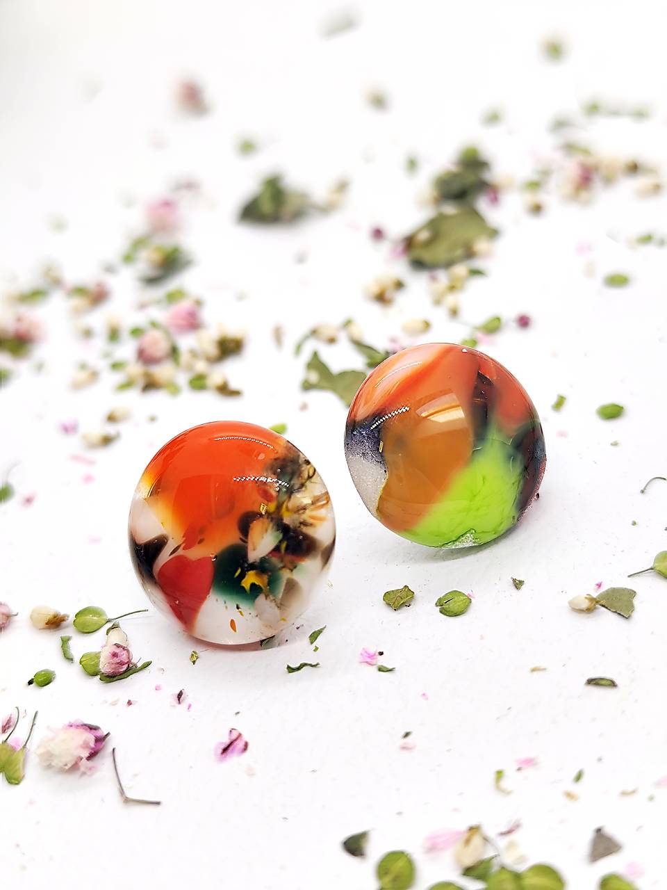 Jedinečné sklenené náušnice "ANITA"  – malé umelecké dielo