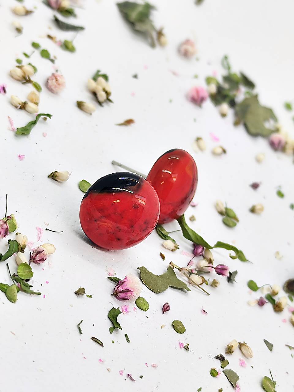 Jedinečné sklenené náušnice "SARAH"  – malé umelecké dielo