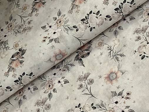 100% BAVLNA / STARÝ VZHLAD / KVETINY