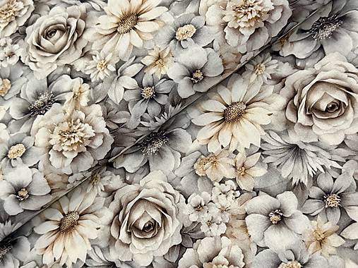 100% BAVLNA/POPELIN/3 D KVETINY