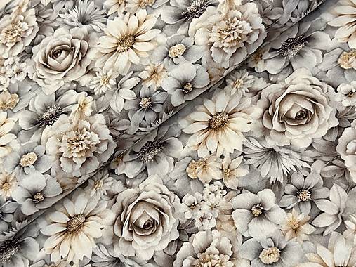 100% BAVLNA/POPELIN/3 D KVETINY