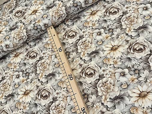 100% BAVLNA/POPELIN/3 D KVETINY