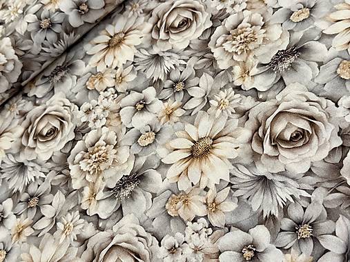 100% BAVLNA/POPELIN/3 D KVETINY