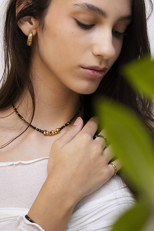 Náhrdelník Obsidian Flow - elegancia z prírody a skla