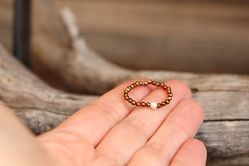 Prsteň zirkón brown