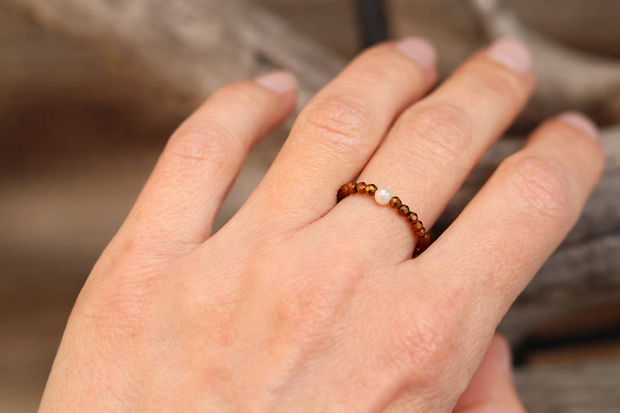 Prsteň zirkón brown