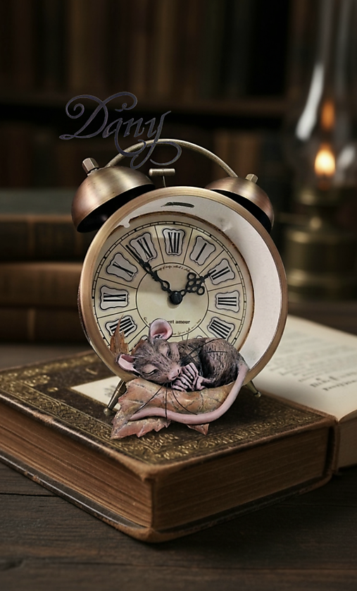 Dekorácie - ~MYŠKA a HODINY~ - 18246648_