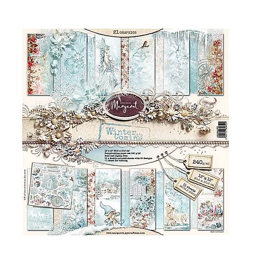 Papier - Margaret Winter it's Coming scrapbook papier 12x12 - 18249025_