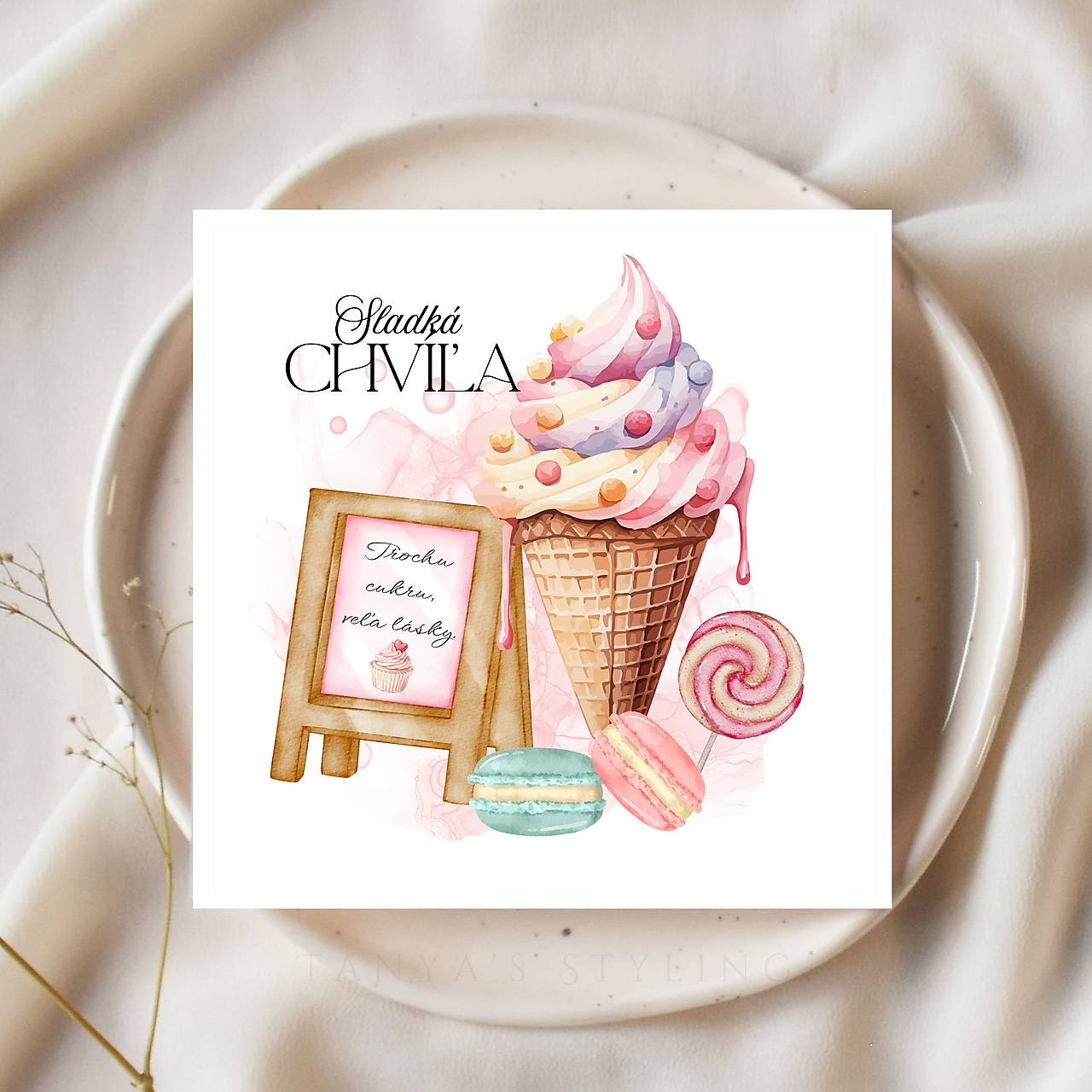 Pohľadnica pre cukrárku - Sladká chvíľa