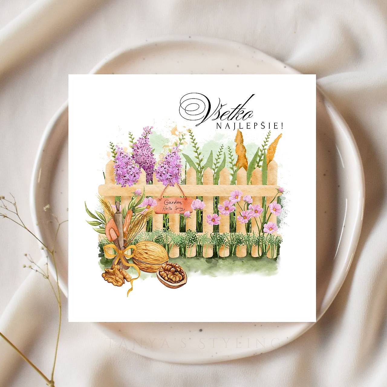 Pohľadnica k narodeninám - Záhrada