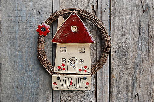 Dekorácie - Domček vo venčeku 52 - stredný - 18247983_