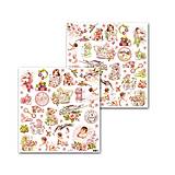 Papier - Margaret Baby Girl scrapbook papier 12x12 - 18250136_