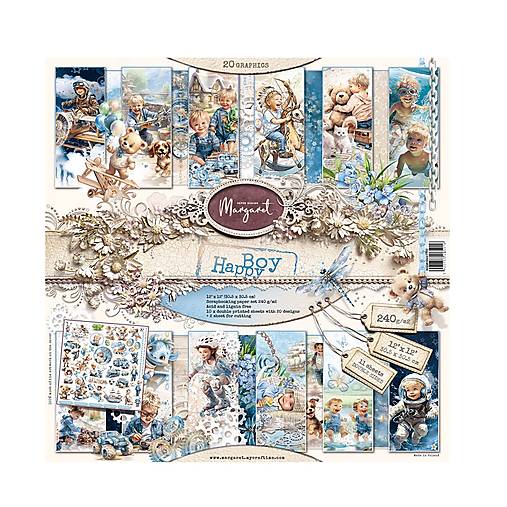 Papier - Margaret Happy Boy scrapbook papier 12x12 - 18250194_