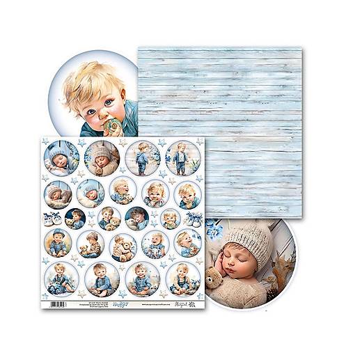 Papier - Margaret Happy Boy scrapbook papier 12x12 kusový 715 - 18250269_