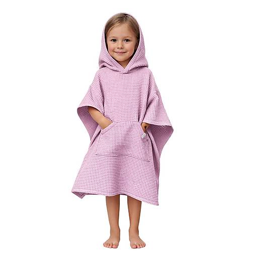 Iné oblečenie - Detské pončo waffle pink - 18250325_