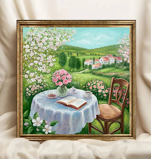 Obrazy - Oáza pokoja_olej 40x40 - 18249484_