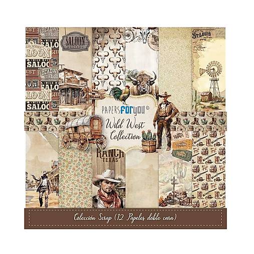 Papier - Scrapbook papier Wild West 12 x 12 - 18251707_