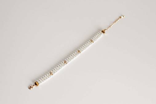 Perlový dvojradový náramok Elena