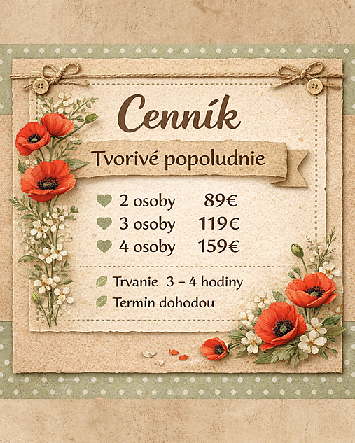 Workshop pre skupinu 2 - 4 osoby