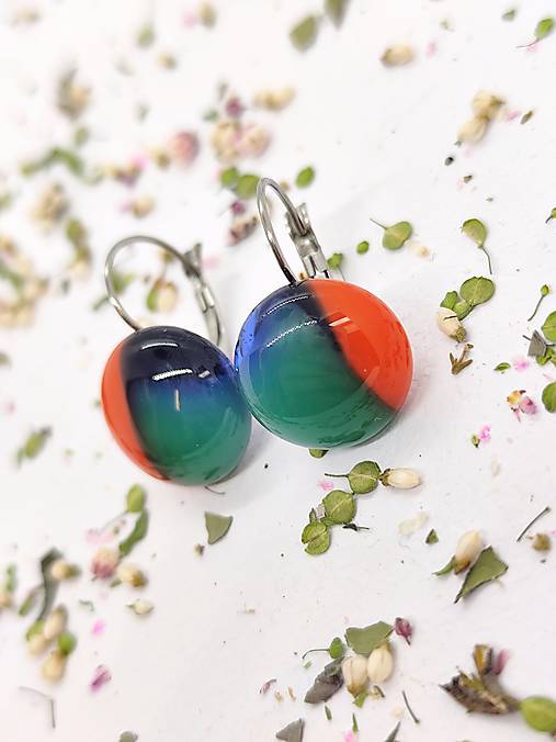 Jedinečné sklenené náušnice "ALISE"  – malé umelecké dielo