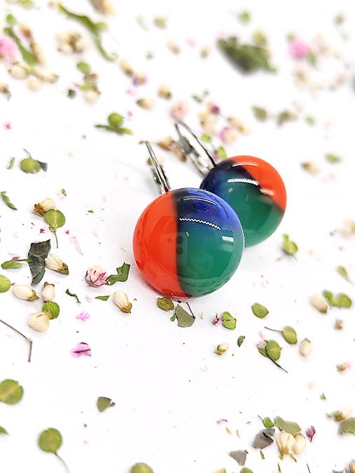 Jedinečné sklenené náušnice "ALISE"  – malé umelecké dielo