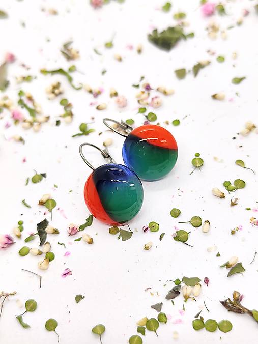 Jedinečné sklenené náušnice "ALISE"  – malé umelecké dielo