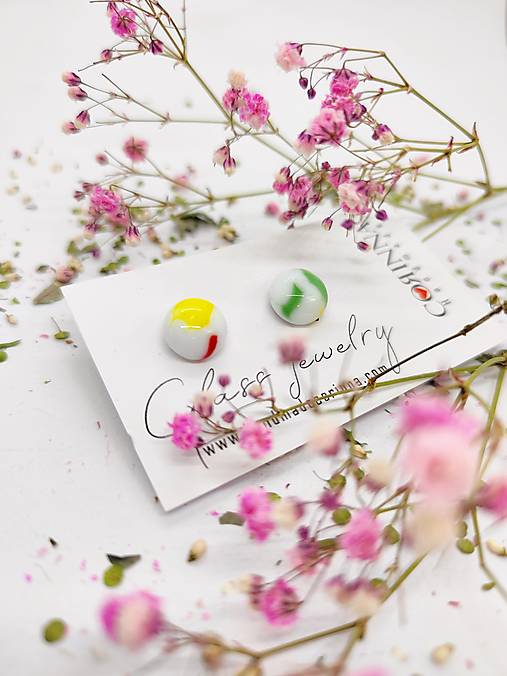 Jedinečné sklenené náušnice "ELSA"  – malé umelecké dielo