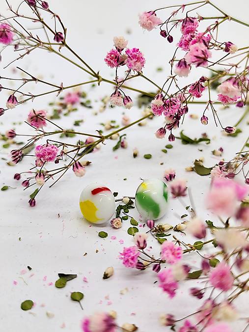 Jedinečné sklenené náušnice "ELSA"  – malé umelecké dielo