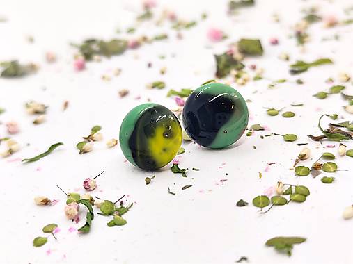 Jedinečné sklenené náušnice "TÍMEA"  – malé umelecké dielo