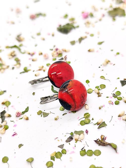 Jedinečné sklenené náušnice "DENISA"  – malé umelecké dielo