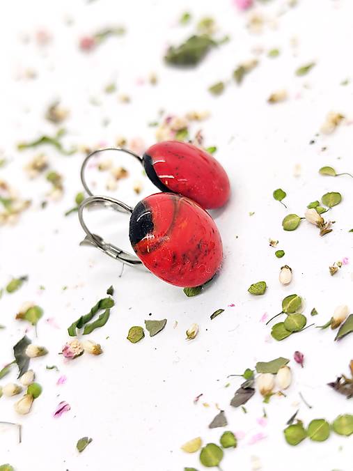 Jedinečné sklenené náušnice "DENISA"  – malé umelecké dielo