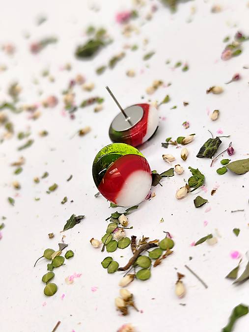 Jedinečné sklenené náušnice "JANKA"  – malé umelecké dielo