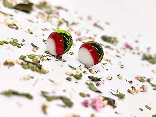 Jedinečné sklenené náušnice "JANKA"  – malé umelecké dielo