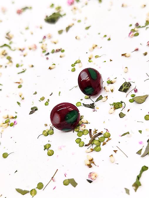 Jedinečné sklenené náušnice "LIANA"  – malé umelecké dielo