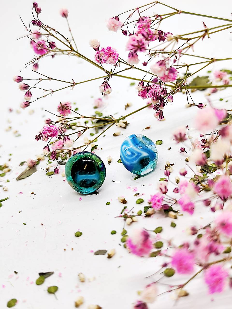 Jedinečné sklenené náušnice "HANNY"  – malé umelecké dielo