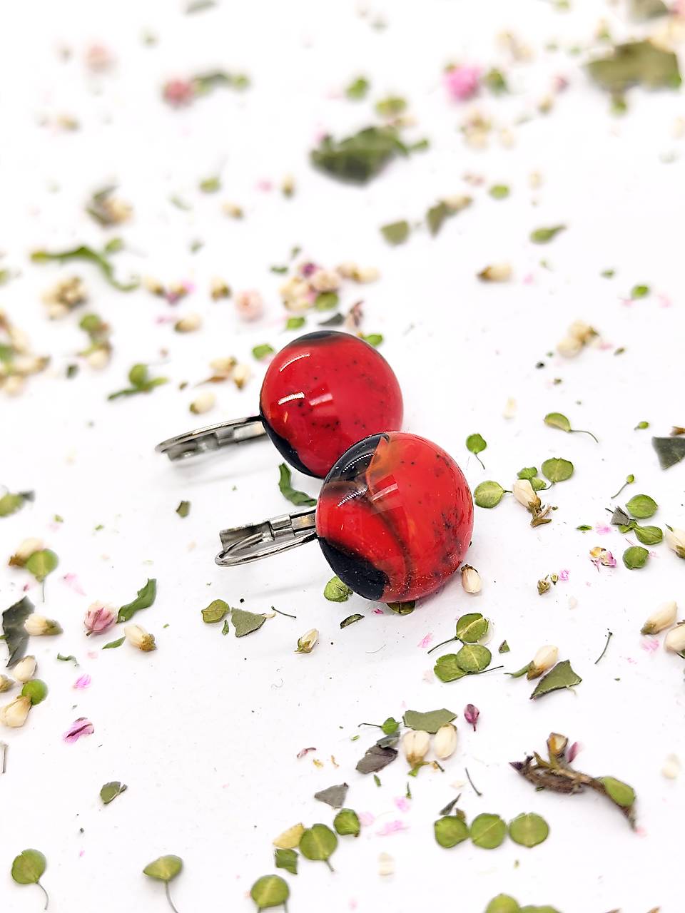 Jedinečné sklenené náušnice "DENISA"  – malé umelecké dielo