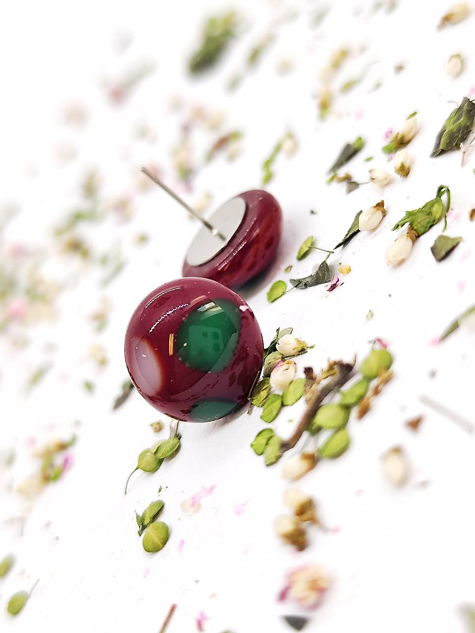 Jedinečné sklenené náušnice "LIANA"  – malé umelecké dielo