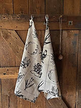 Úžitkový textil - Ľanové utierka Veľkonočná– len & bavlna - 18252747_