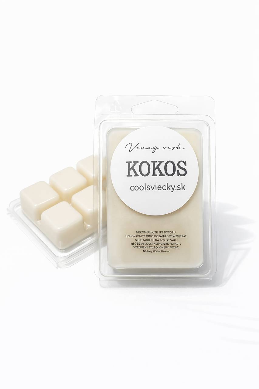 Sójový vonný vosk  (Biela - kokos)