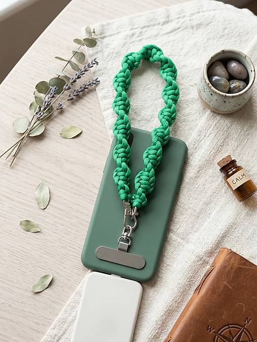 Na mobil - Prívesok / Popruh na Zápästie (na mobil) (Béžová) - 18253067_