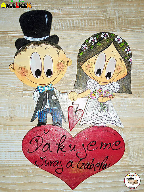 Tabuľky - Menovka na dvere - svadobná - 18255322_